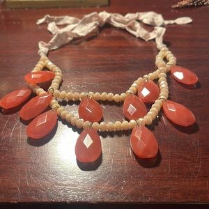 Unique faux gemstone necklace